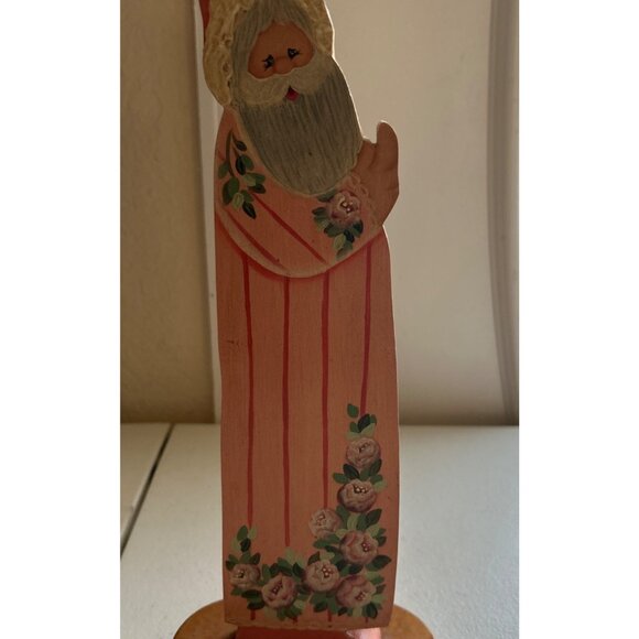 Handcrafted Smith Krafts Wooden Santa Figurine Blairsville Georgia - Picture 5 of 6